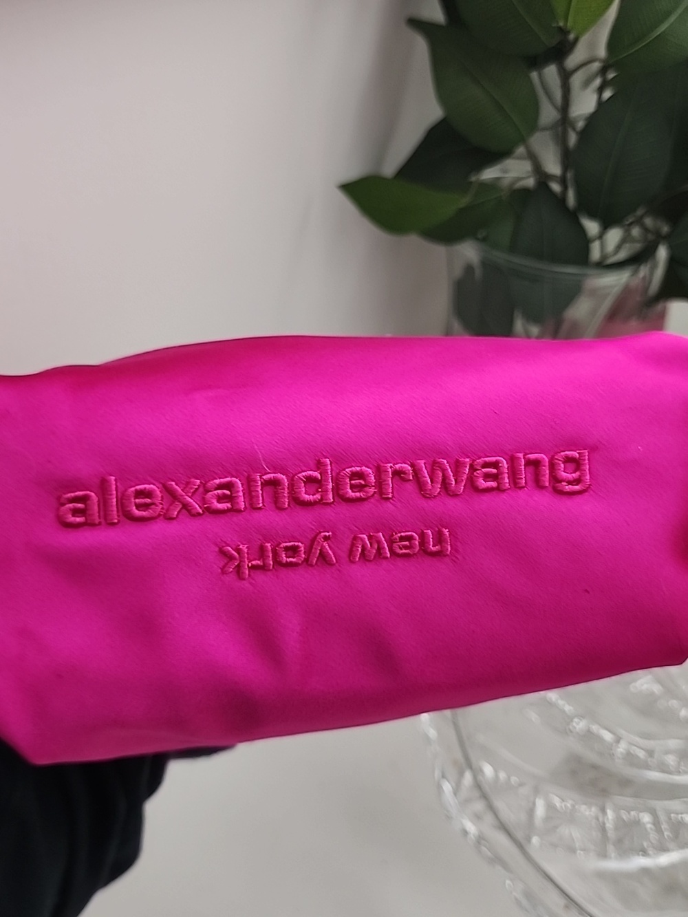 ALEXANDER WANG Scrunchie Satin Mini Bag - Hot Pink - Picture 4 of 5